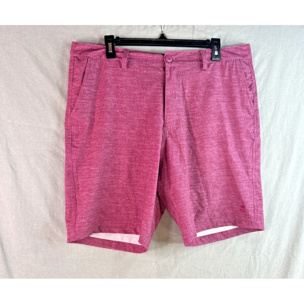 Island Inspired Resort Shorts Men's Size 36 Pink Linen-Blend Casual‎ Summer